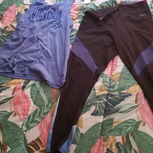 Pink Leggings and Tank Top